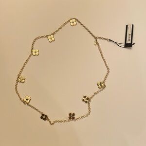 Ann Taylor Gold Necklace with Flowers